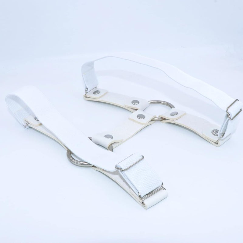 Outman Adjustable Elastice 2 Rows Leather Leg Harness Garter Belt Punk Gothic Thigh Ring Garter - Image 5